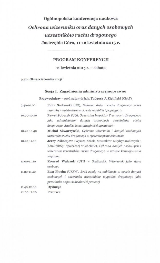 Program konferencji 001